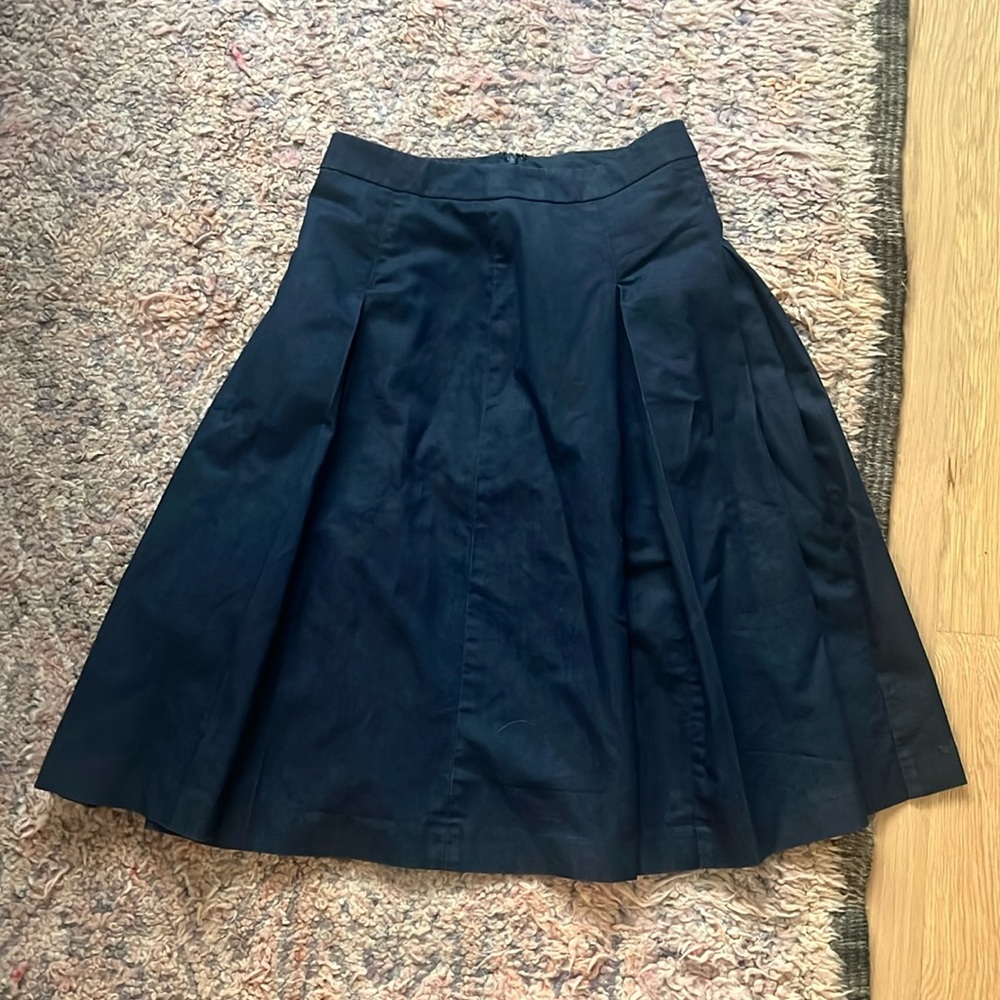 Midi denim pleated skirt. Size 4.
